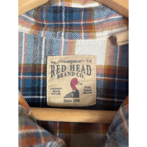 Upcycled Flannel SWEET LIKE HONEY bee Plaid Blue Medium - Picture 3 of 6